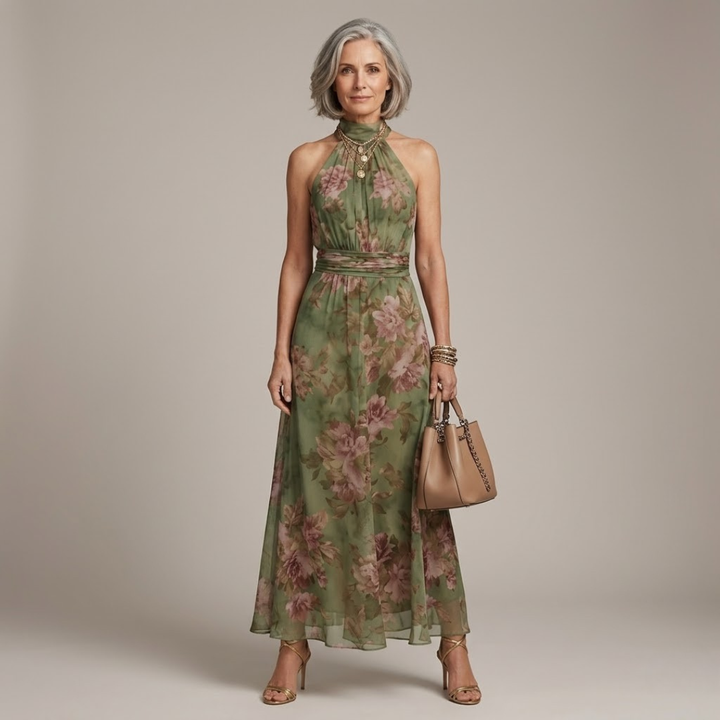 Bella - Elegancka Sukienka Letnia w Kwiaty