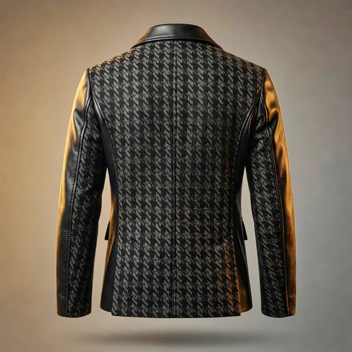 Skórzana marynarka Giorgio Houndstooth