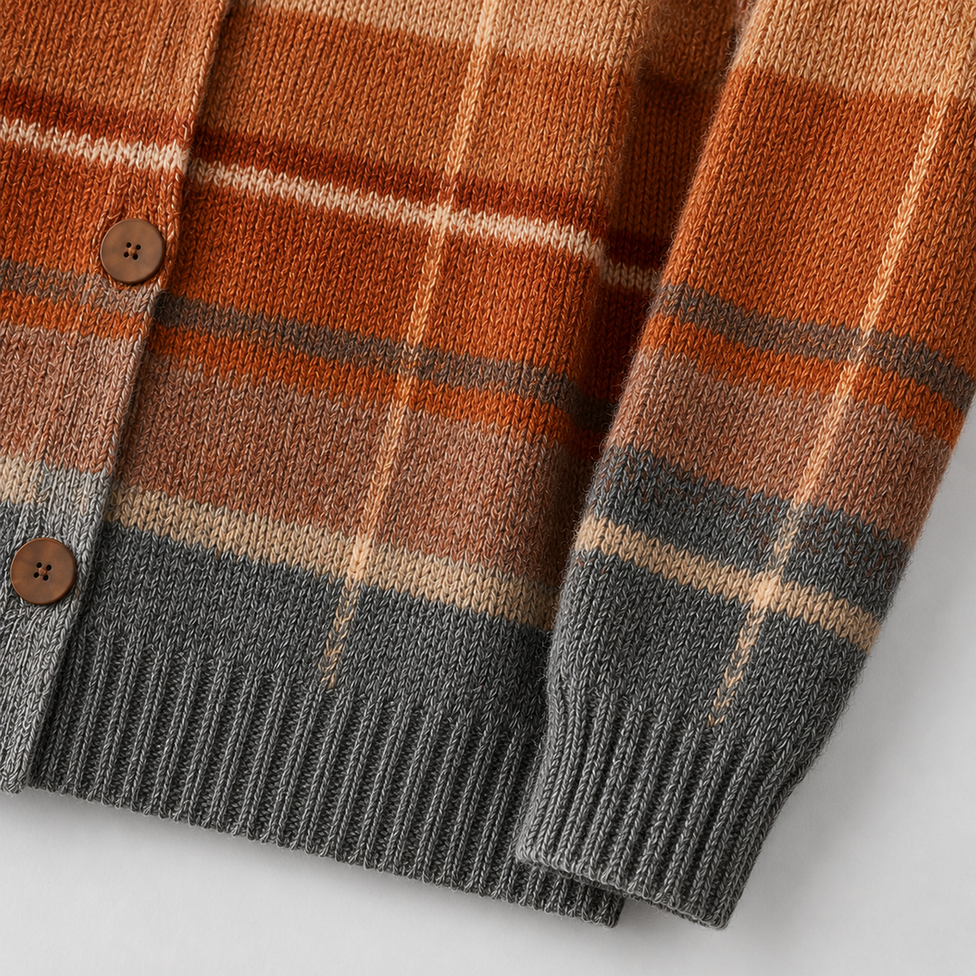 Edith™ | Ombre Plaid Knit Cardigan