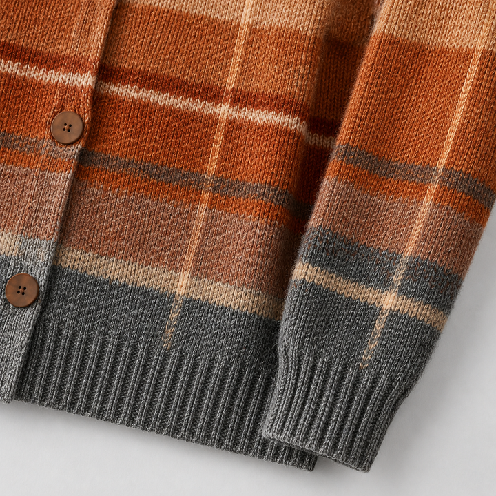 Edith™ | Ombre Plaid Knit Cardigan