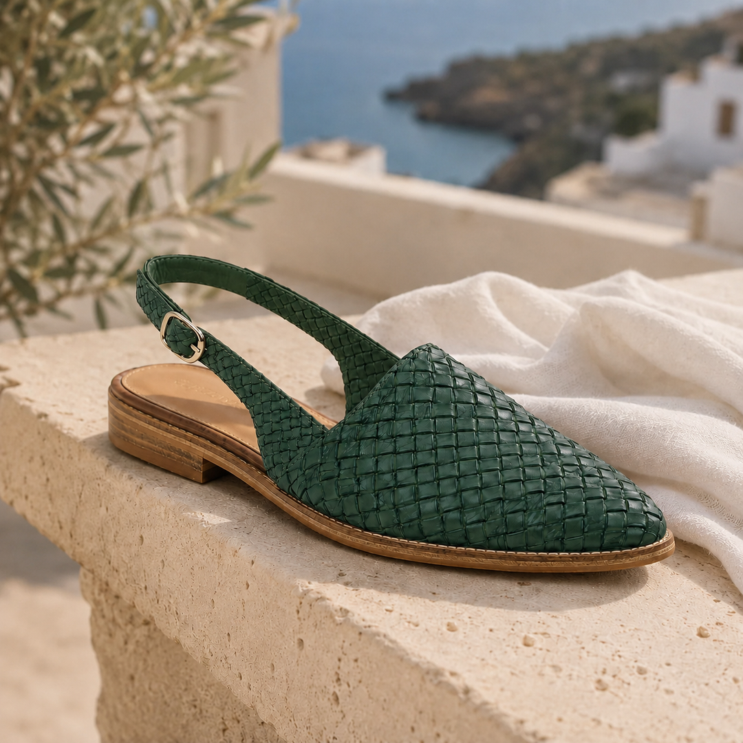 Róisín | Woven Slingback Loafer