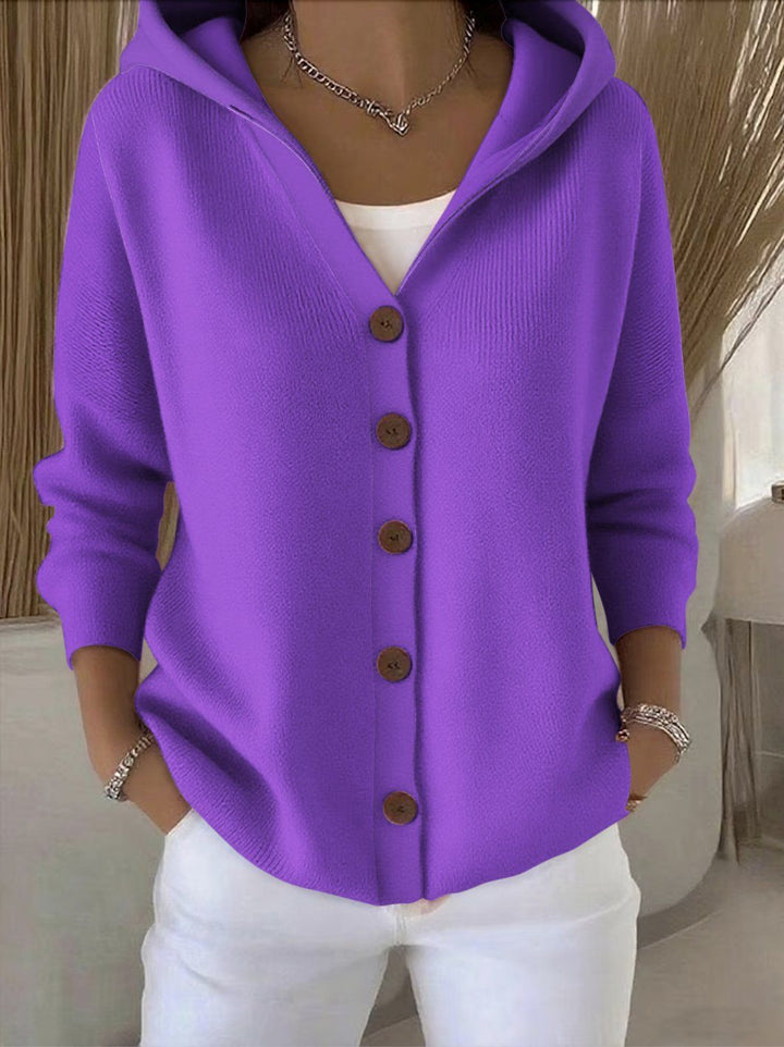 Zoé™ | Soft Hooded Knit Cardigan