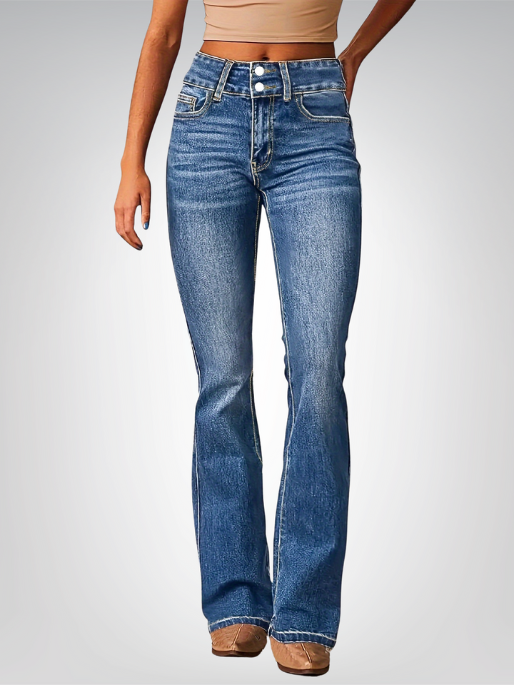 Ariane | Jeansy High-Waist Rozszerzane