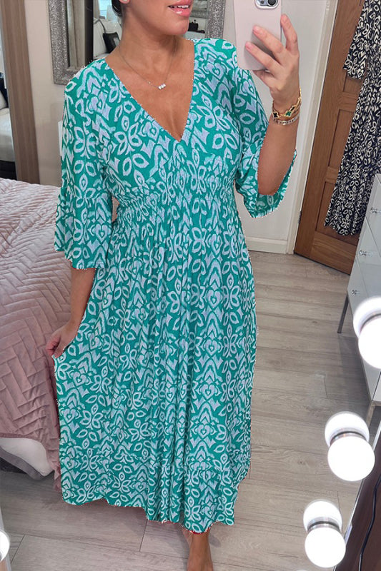 Zara – Casualowa sukienka midi w stylu boho