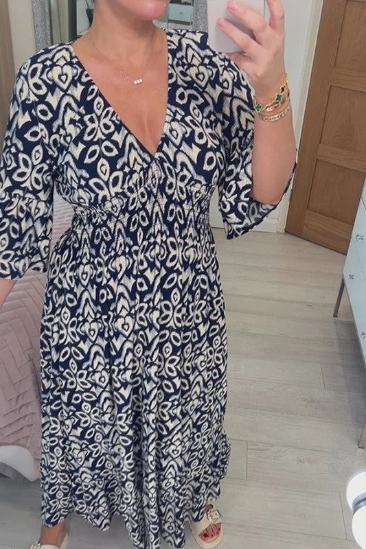 Zara – Casualowa sukienka midi w stylu boho