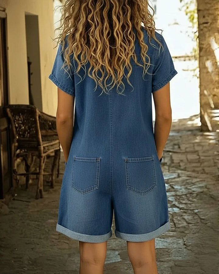 Harper | Denim Playsuit