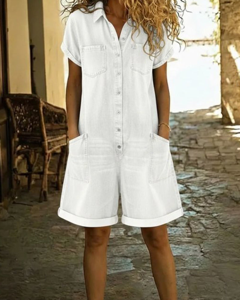 Harper | Denim Playsuit