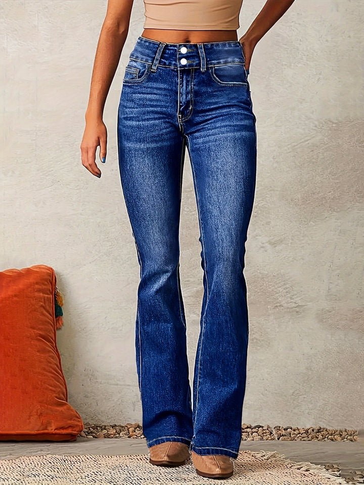 Ariane | Jeansy High-Waist Rozszerzane